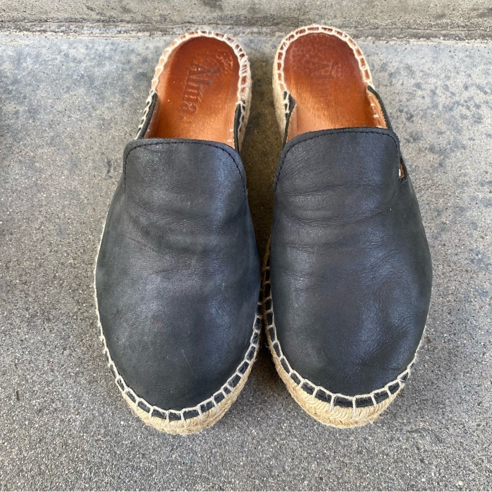 Alma Handcrafted Leather Espadrille Slippers